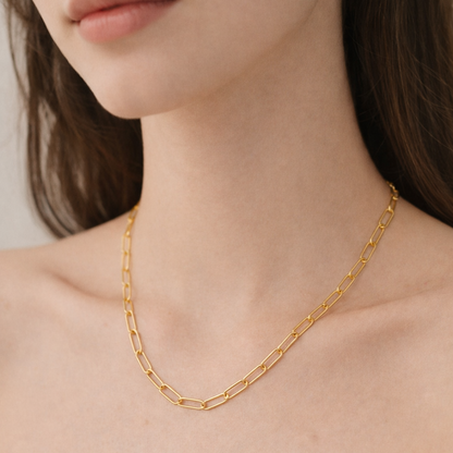 Sofia Paperclip Necklace Stainless Steel